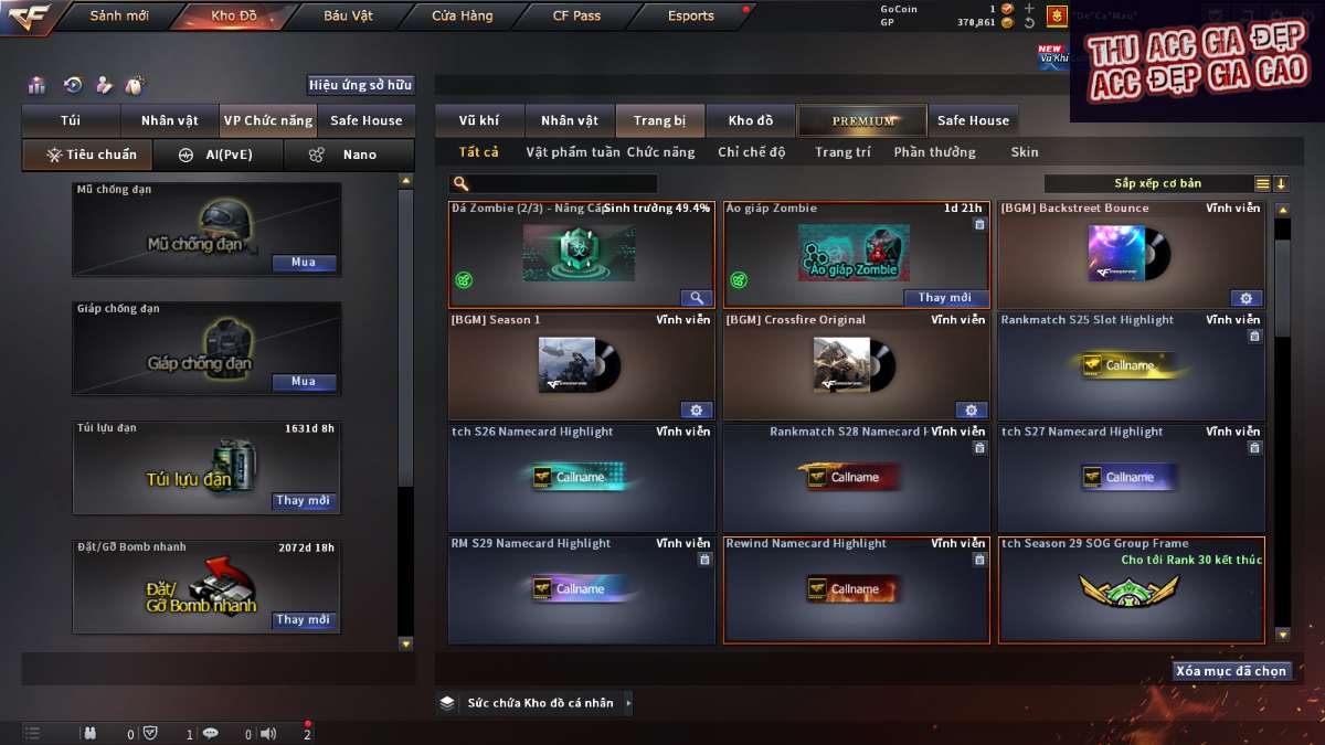 shop acc cf uy tin gia re